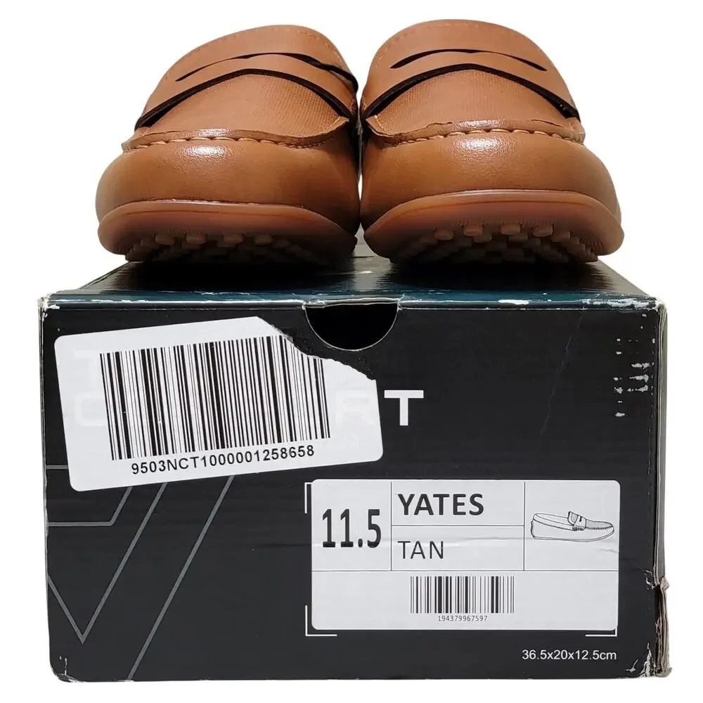 Vance Co. Men Yates Slip On Penny Loafers Size US 11.5M Tan Brown Faux Leather